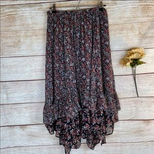 Free People Zuma Drippy Ruffle Skirt Size 10